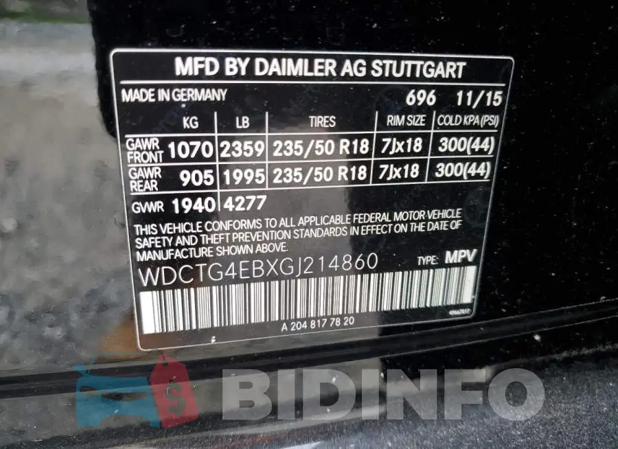 WDCTG4EBXGJ214860 Photo# 12