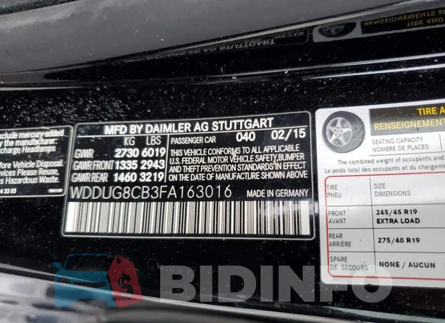 WDDUG8CB3FA163016 Photo# 12