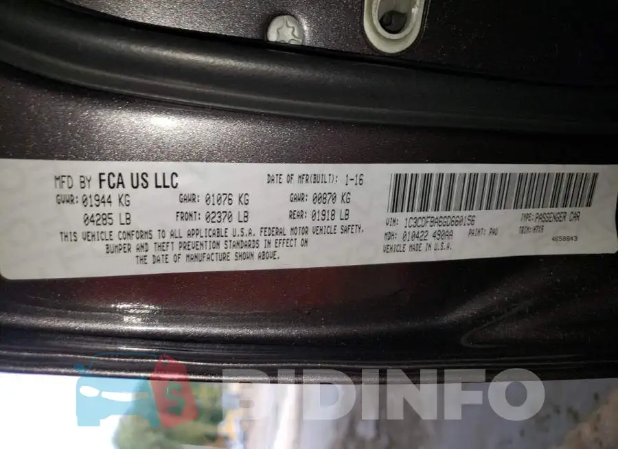 1C3CDFBA6GD660156 Photo# 12