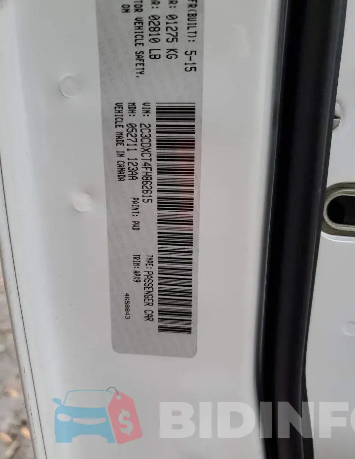 2C3CDXCT4FH862615 Photo# 12