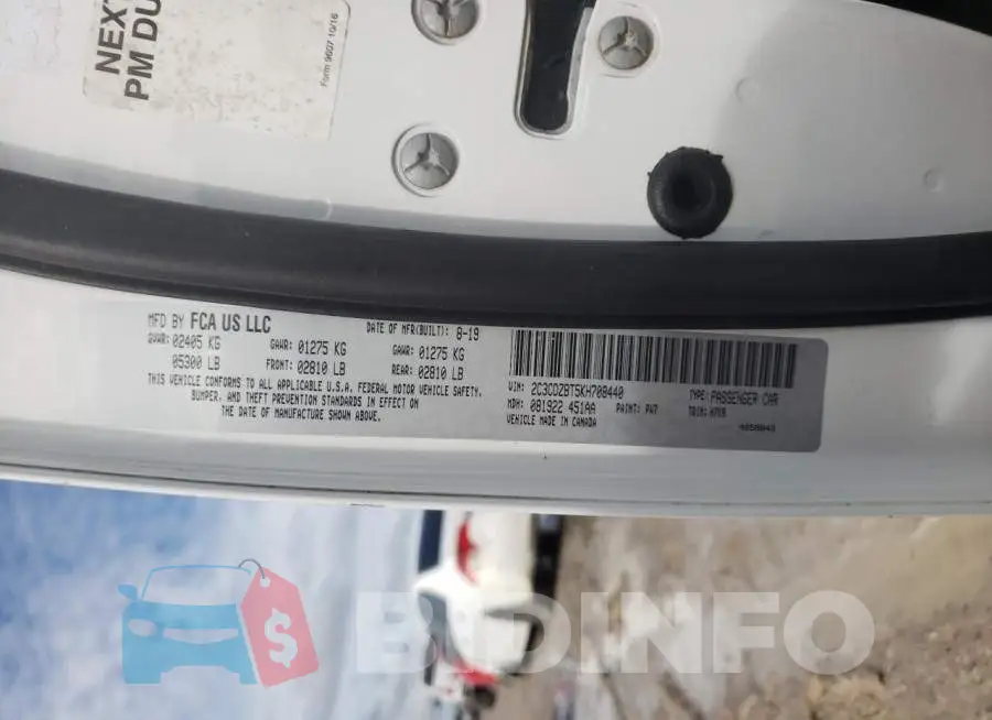 2C3CDZBT5KH708440 Photo# 12