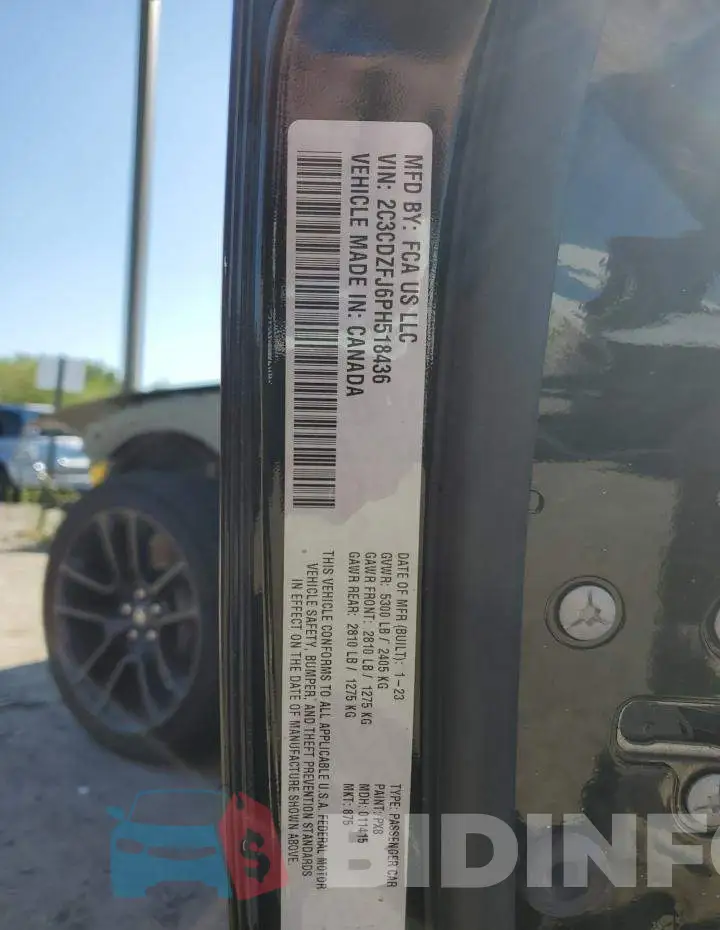 2C3CDZFJ6PH518436 Photo# 12