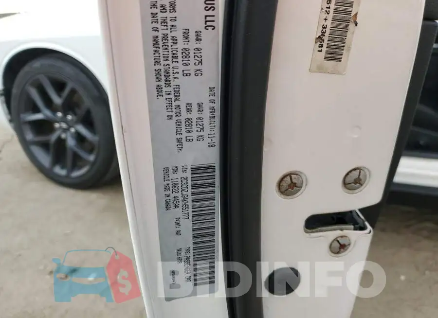 2C3CDZJG4KH551777 Photo# 13