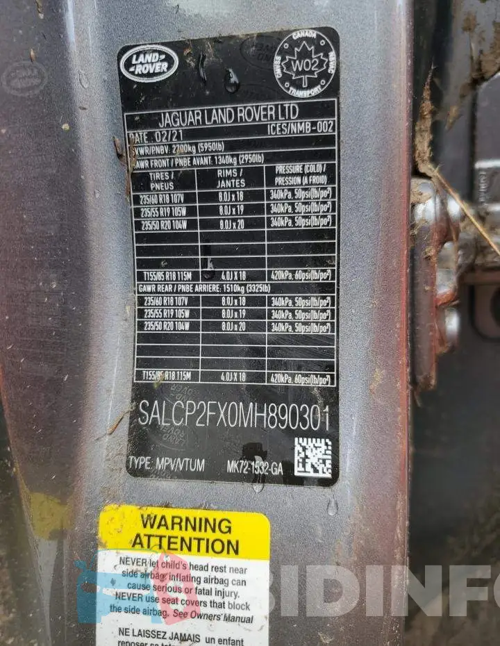 SALCP2FX0MH890301 Photo# 14