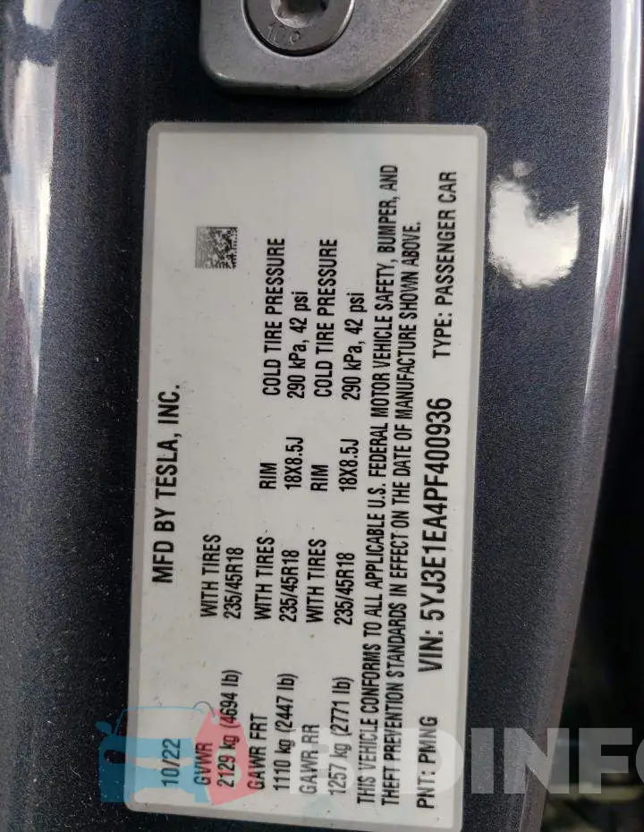 5YJ3E1EA4PF400936 Photo# 12