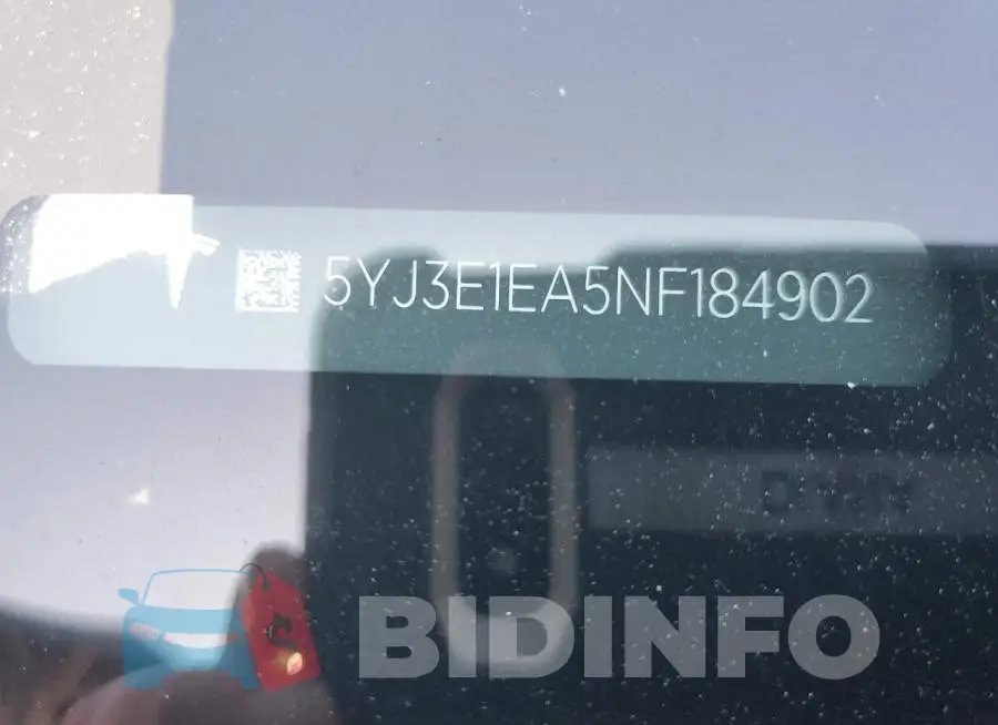 5YJ3E1EA5NF184902 Photo# 12