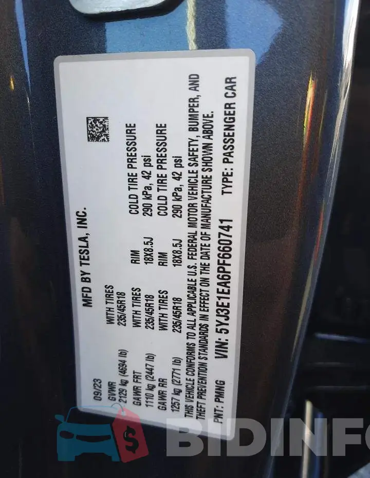 5YJ3E1EA6PF660741 Photo# 12