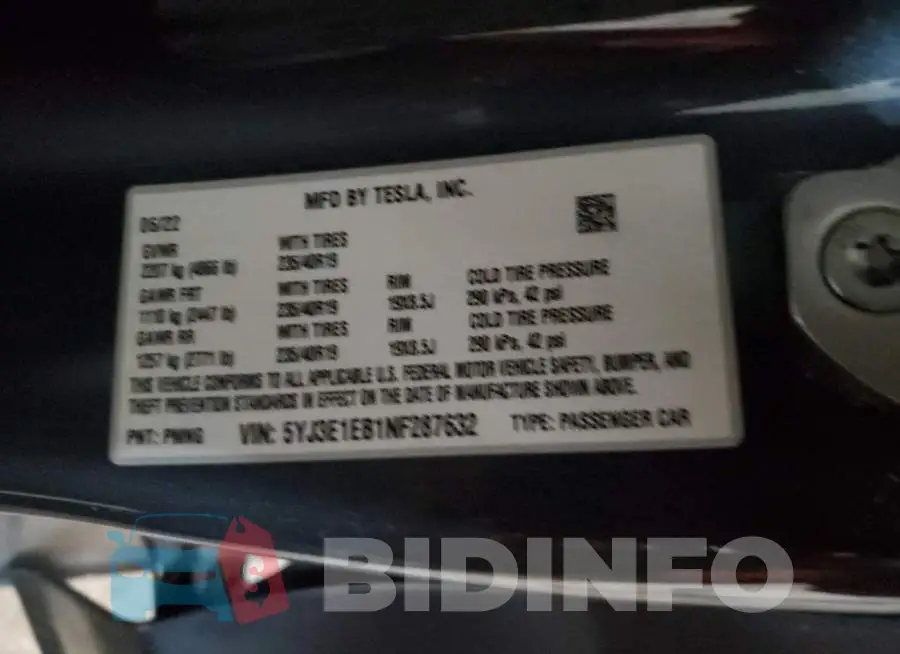 5YJ3E1EB1NF287632 Photo# 13