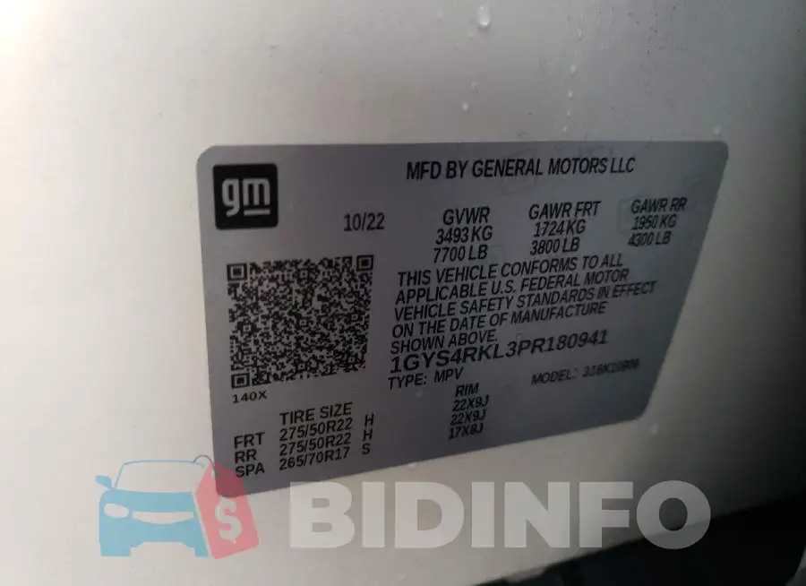 1GYS4RKL3PR180941 Photo# 13
