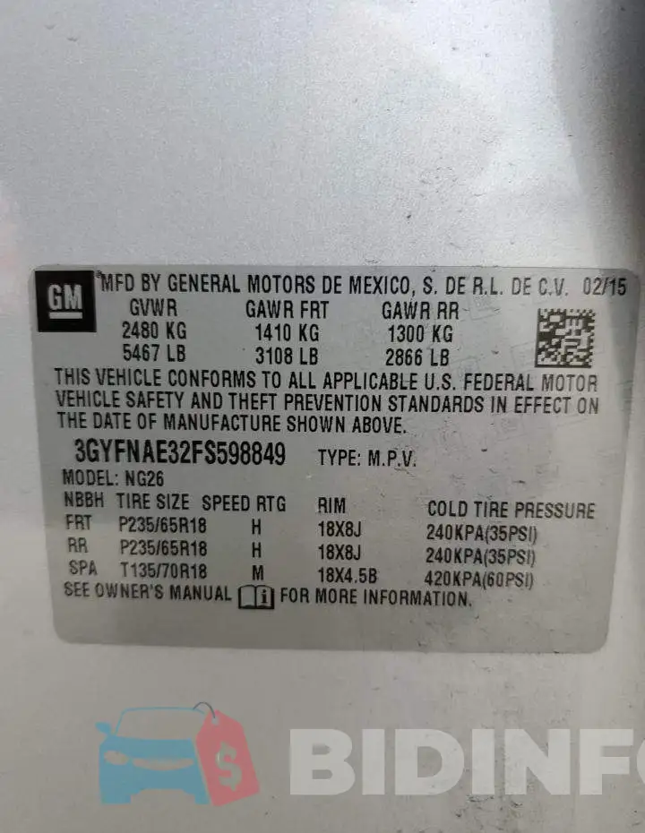 3GYFNAE32FS598849 Photo# 14