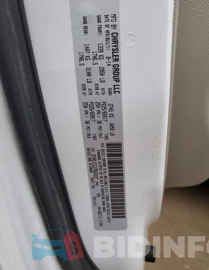2C4RC1CG1FR522227 Photo# 13