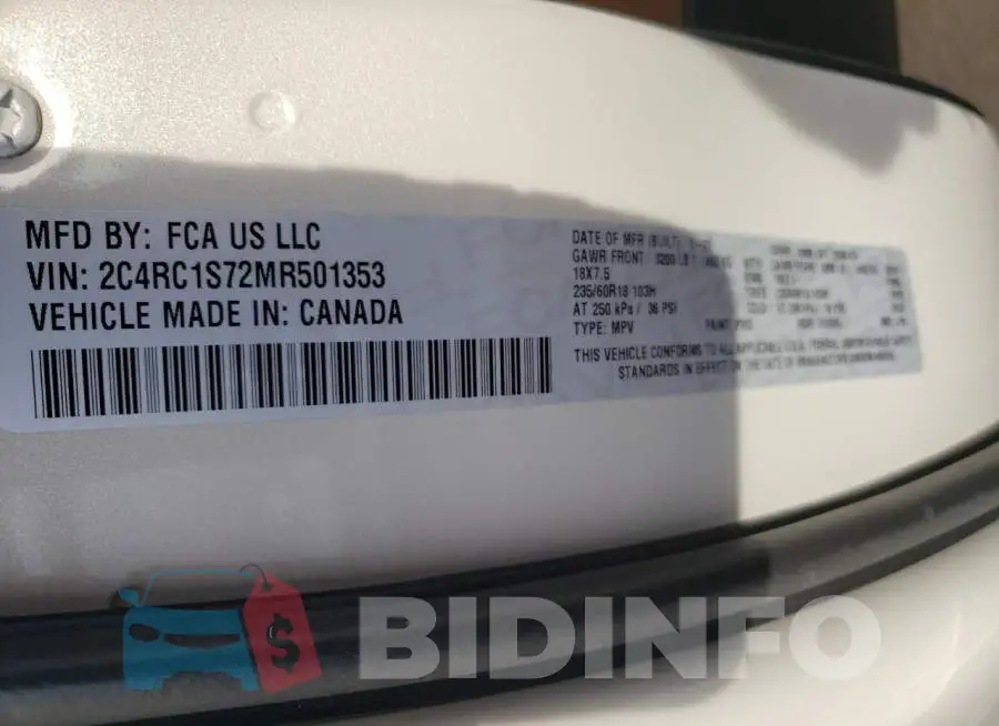 2C4RC1S72MR501353 Photo# 13