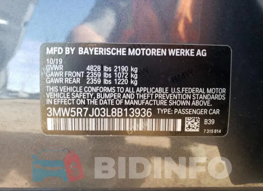 3MW5R7J03L8B13936 Photo# 12