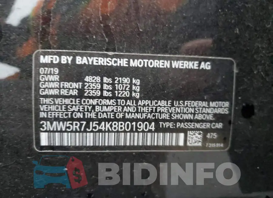 3MW5R7J54K8B01904 Photo# 12