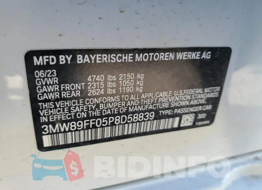 3MW89FF05P8D58839 Photo# 12