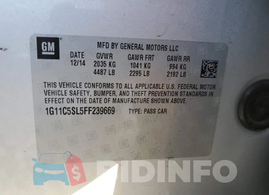 1G11C5SL5FF239669 Photo# 12