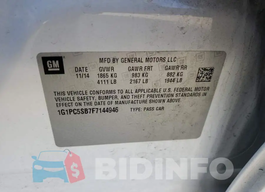 1G1PC5SB7F7144946 Photo# 12
