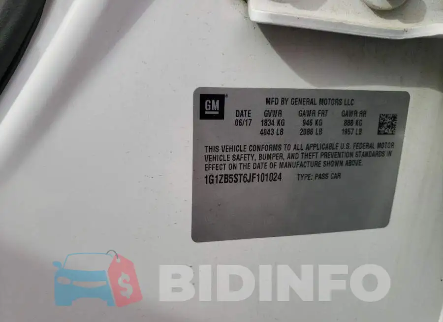 1G1ZB5ST6JF101024 Photo# 13