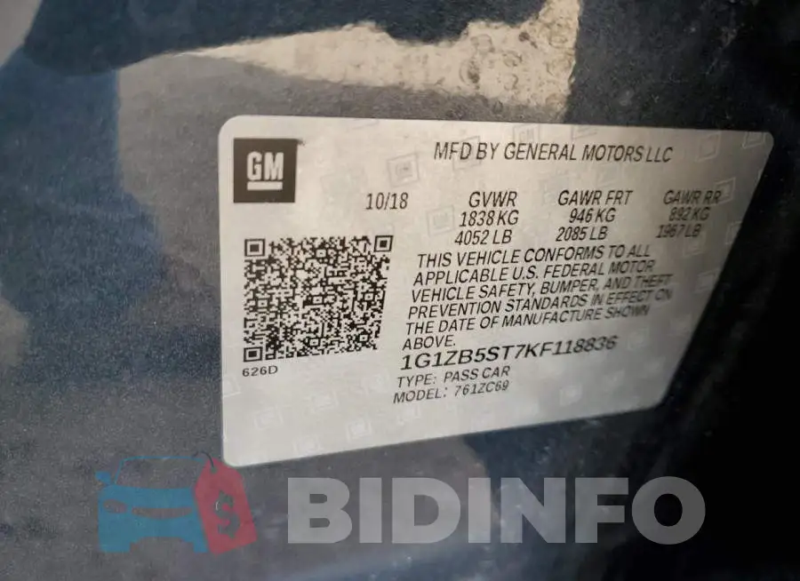 1G1ZB5ST7KF118836 Photo# 12