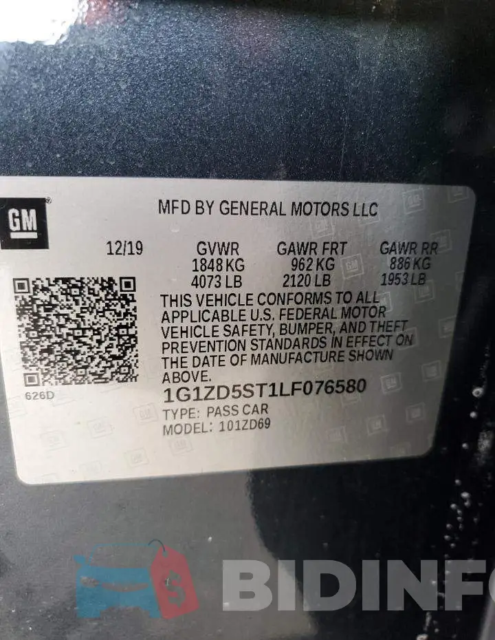 1G1ZD5ST1LF076580 Photo# 12