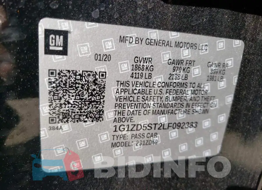 1G1ZD5ST2LF092383 Photo# 12