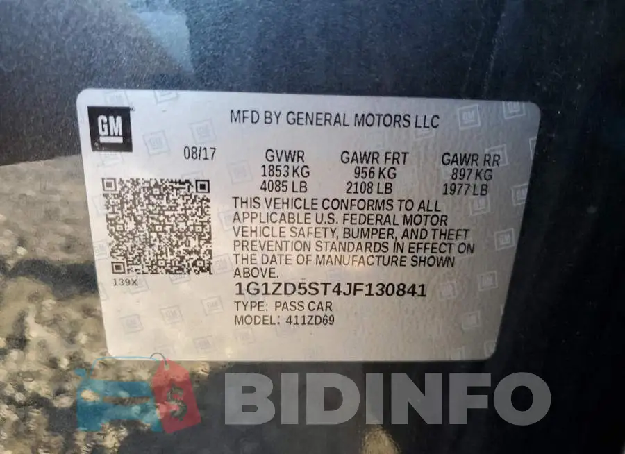 1G1ZD5ST4JF130841 Photo# 13
