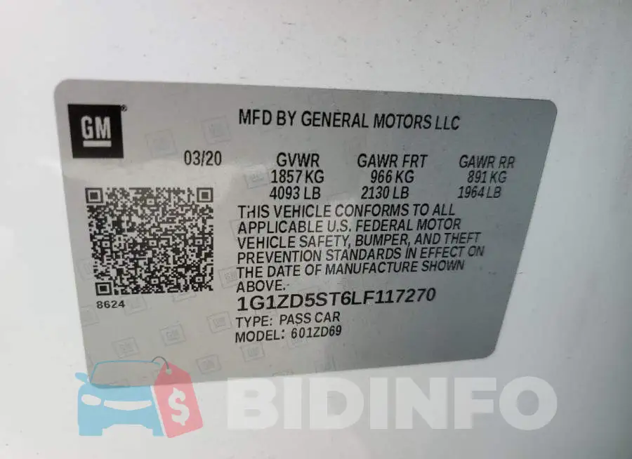 1G1ZD5ST6LF117270 Photo# 13