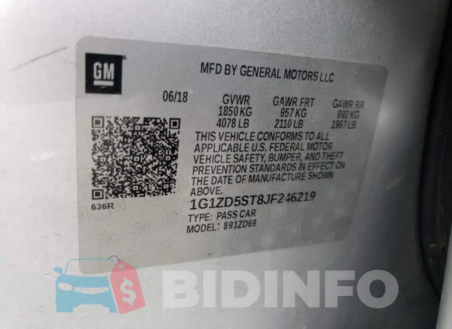 1G1ZD5ST8JF246219 Photo# 13