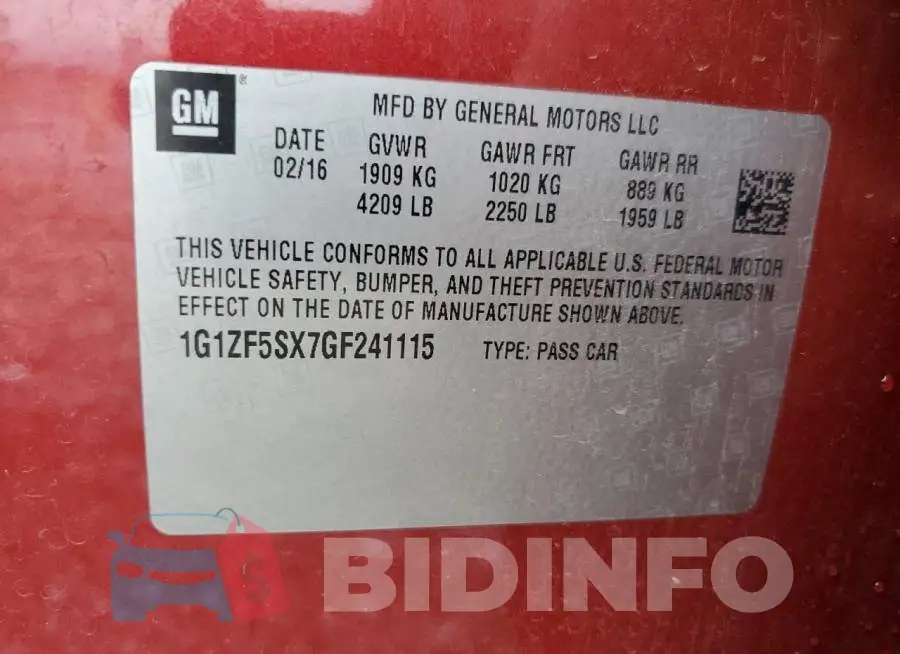 1G1ZF5SX7GF241115 Photo# 12