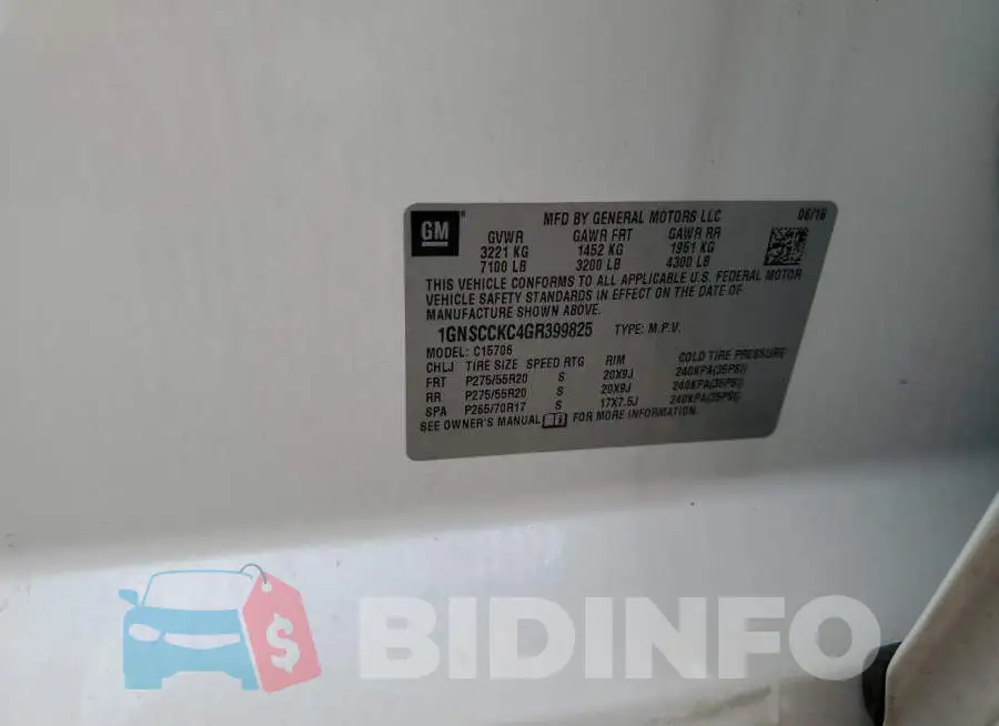 1GNSCCKC4GR399825 Photo# 13