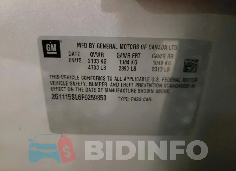 2G1115SL6F9259850 Photo# 12