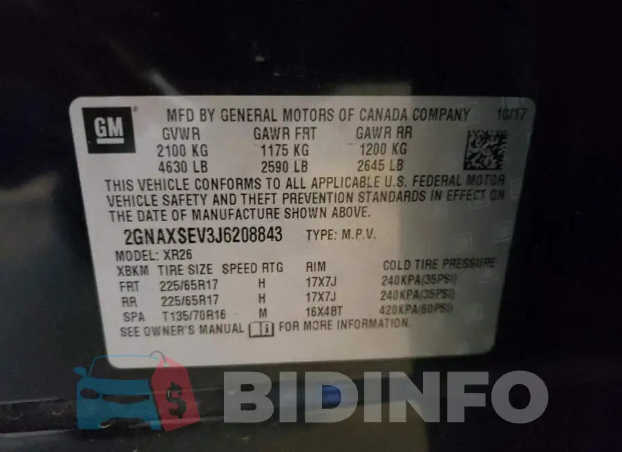 2GNAXSEV3J6208843 Photo# 12