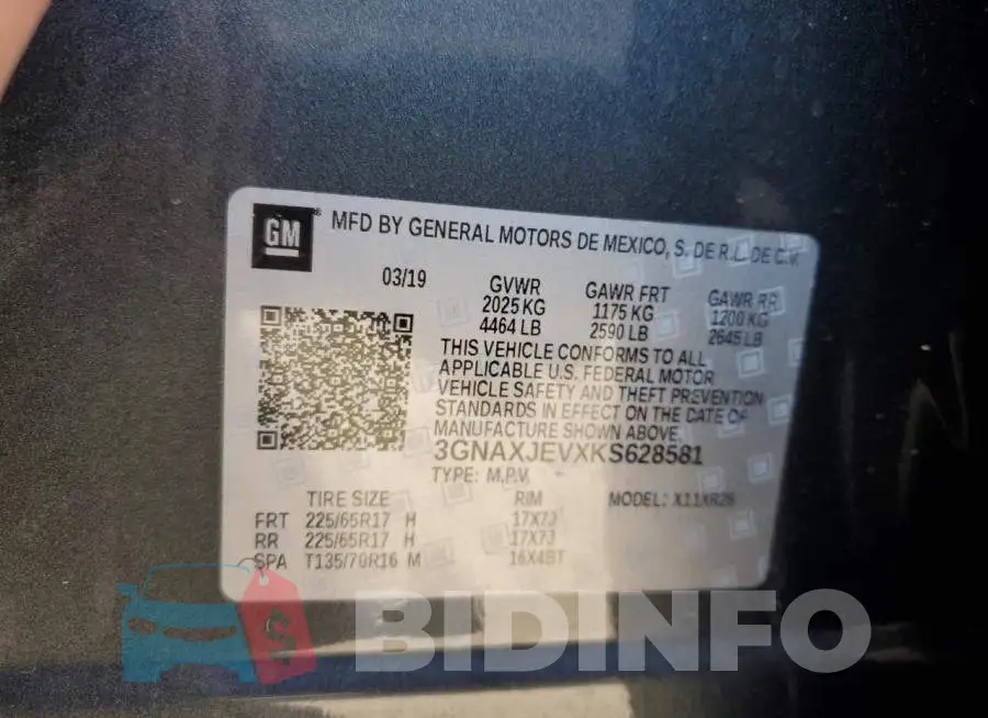 3GNAXJEVXKS628581 Photo# 13