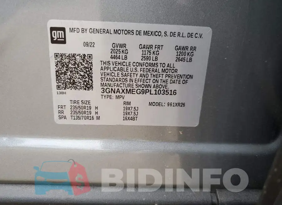 3GNAXMEG9PL103516 Photo# 13
