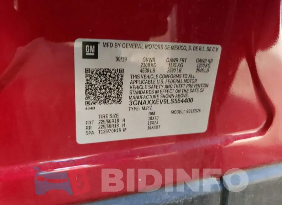 3GNAXXEV9LS554400 Photo# 12