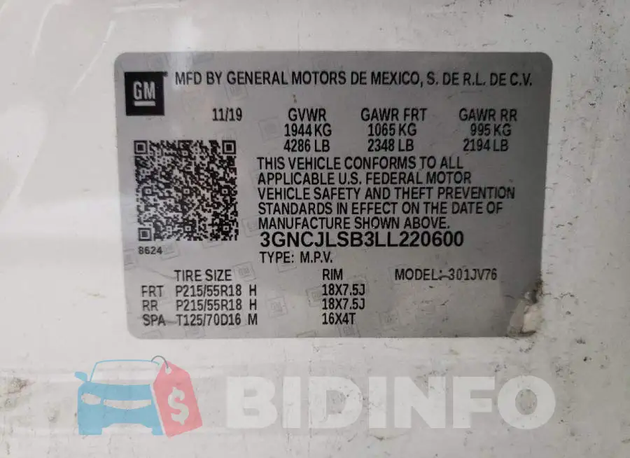 3GNCJLSB3LL220600 Photo# 12