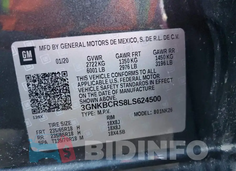3GNKBCRS8LS624500 Photo# 13