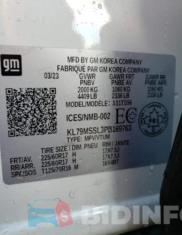 KL79MSSL3PB169763 Photo# 14