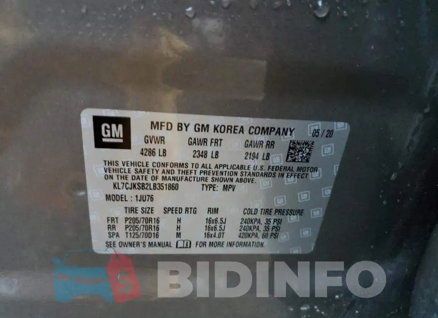 KL7CJKSB2LB351860 Photo# 14