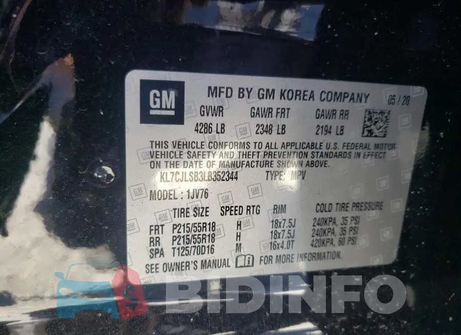 KL7CJLSB3LB352344 Photo# 13