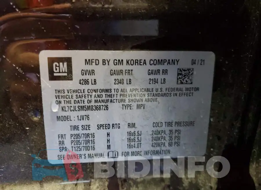KL7CJLSM5MB368726 Photo# 13