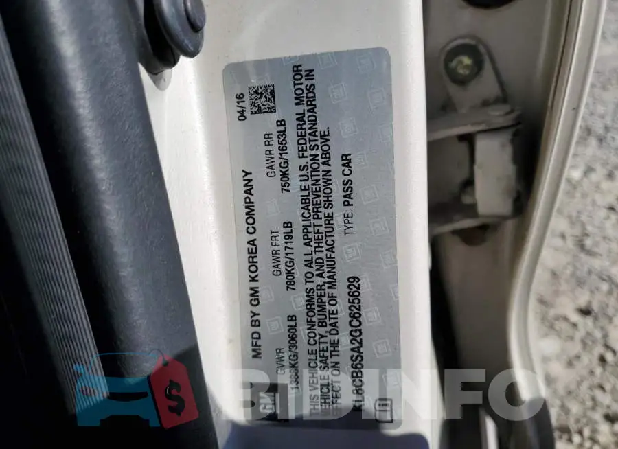 KL8CB6SA2GC625629 Photo# 12