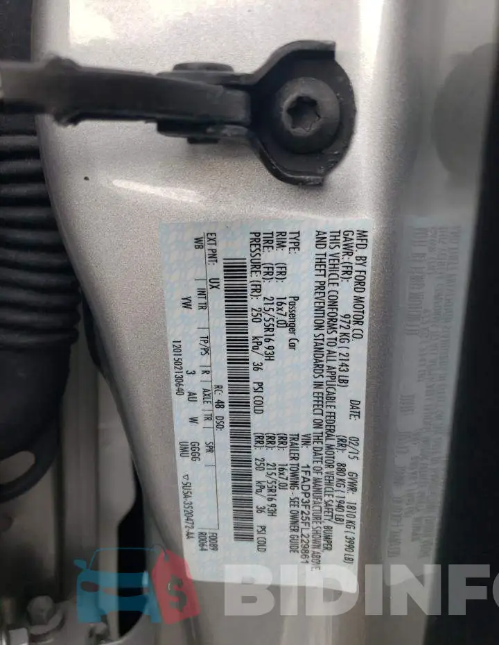 1FADP3F25FL229861 Photo# 12
