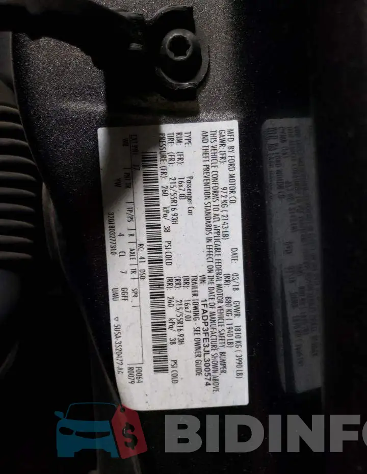 1FADP3FE3JL300574 Photo# 12