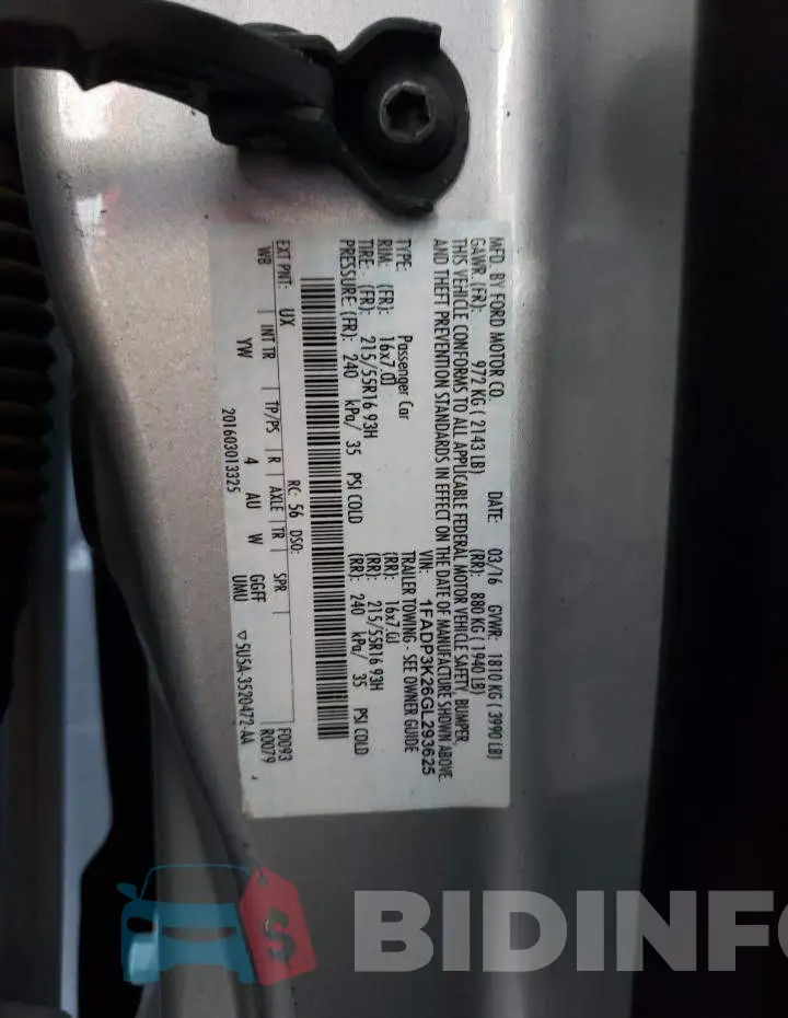 1FADP3K26GL293625 Photo# 12