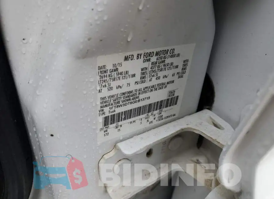 1FT8W3DT6GEB13715 Photo# 12