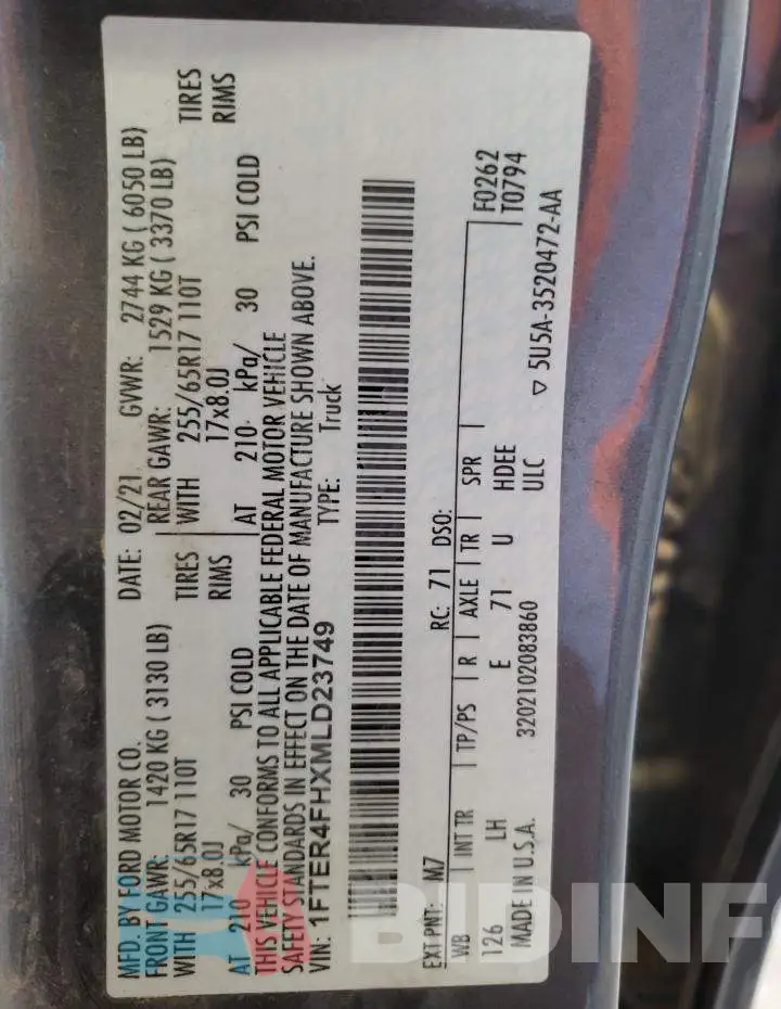 1FTER4FHXMLD23749 Photo# 12