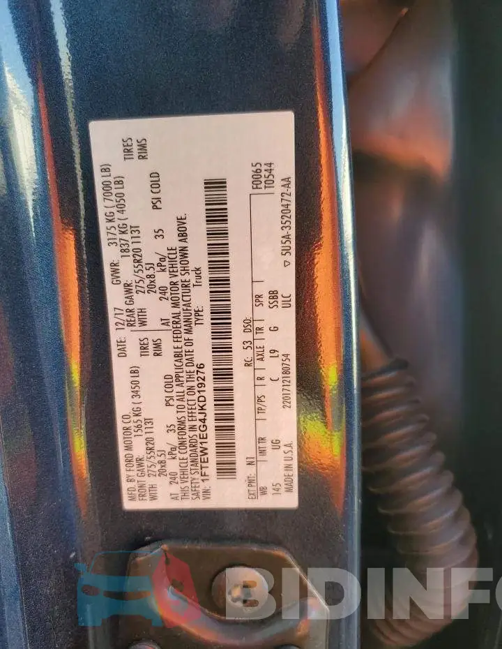 1FTEW1EG4JKD19276 Photo# 12