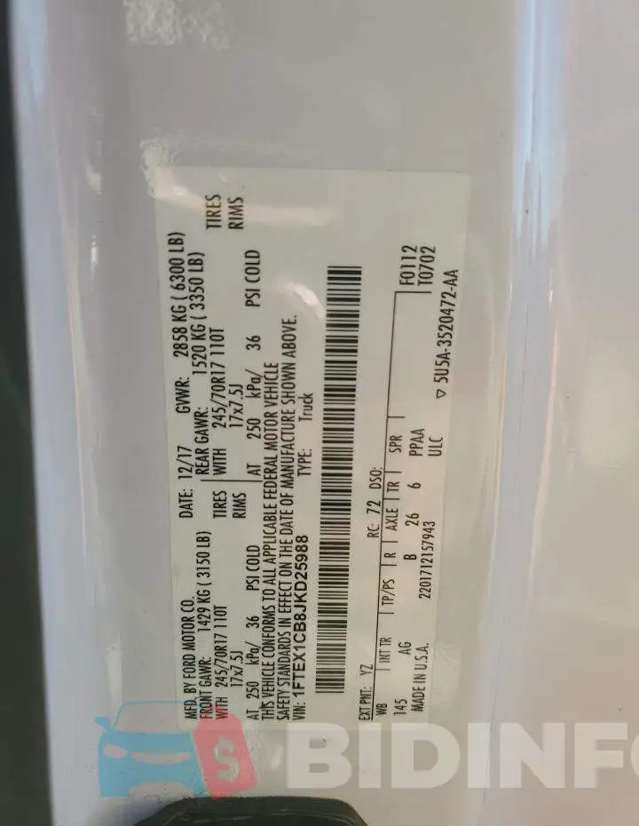 1FTEX1CB8JKD25988 Photo# 12