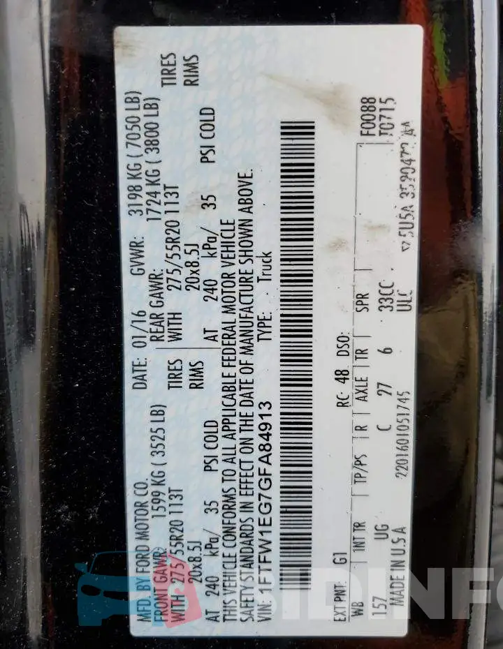 1FTFW1EG7GFA84913 Photo# 13
